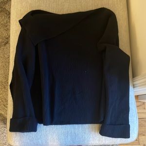 Vince wide neck navy cashmere sweater